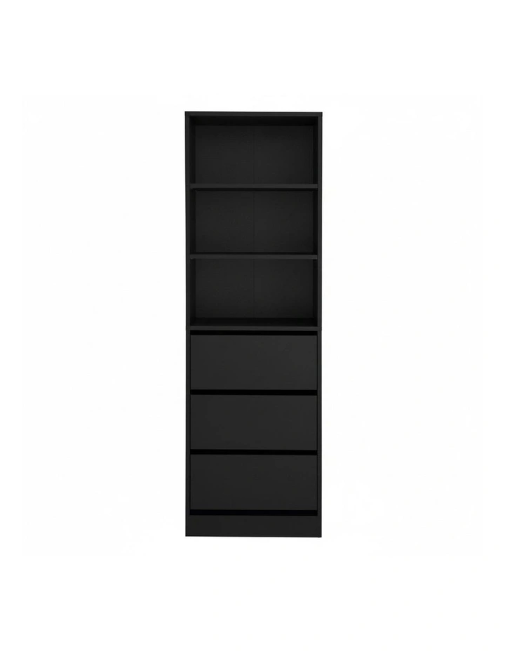 Drawers Tallboy Cabinet Chest of 3 in Black image 7