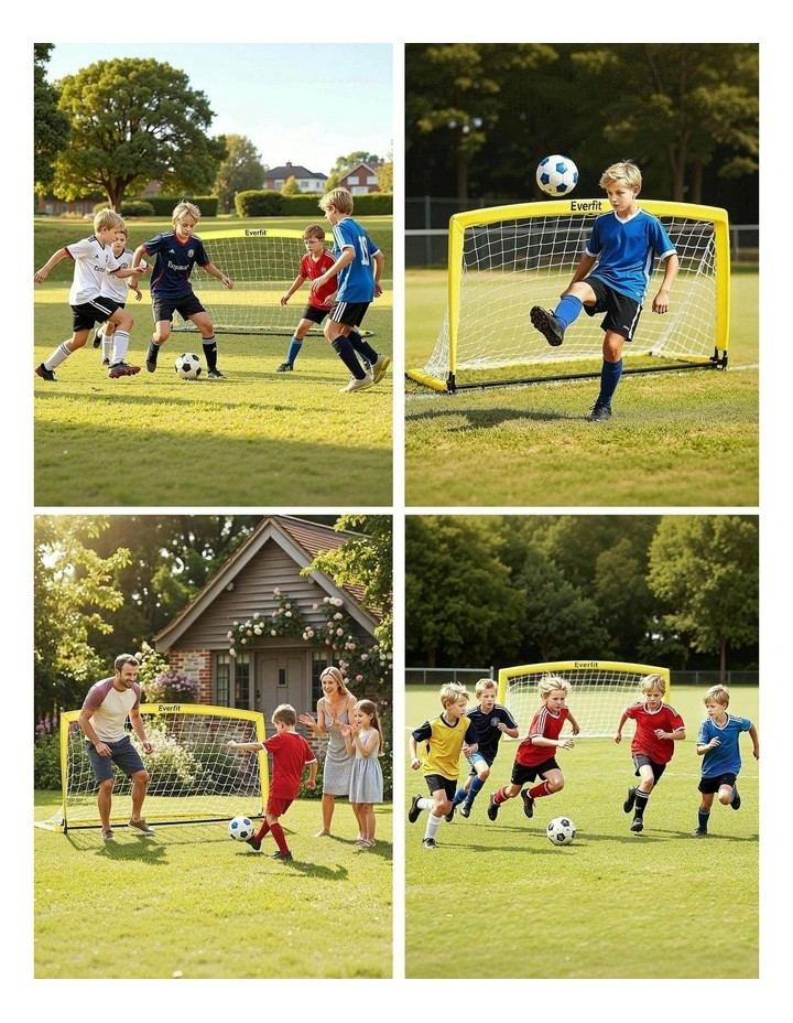 Portable Goal Net Rebounder Sports Training Football Soccer Net 2m in Yellow image 5