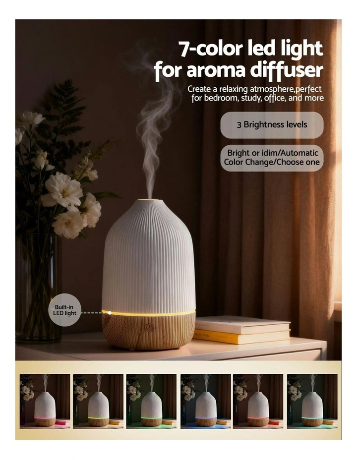 LED Lights Ultrasonic Aroma Diffuser 100ml image 6