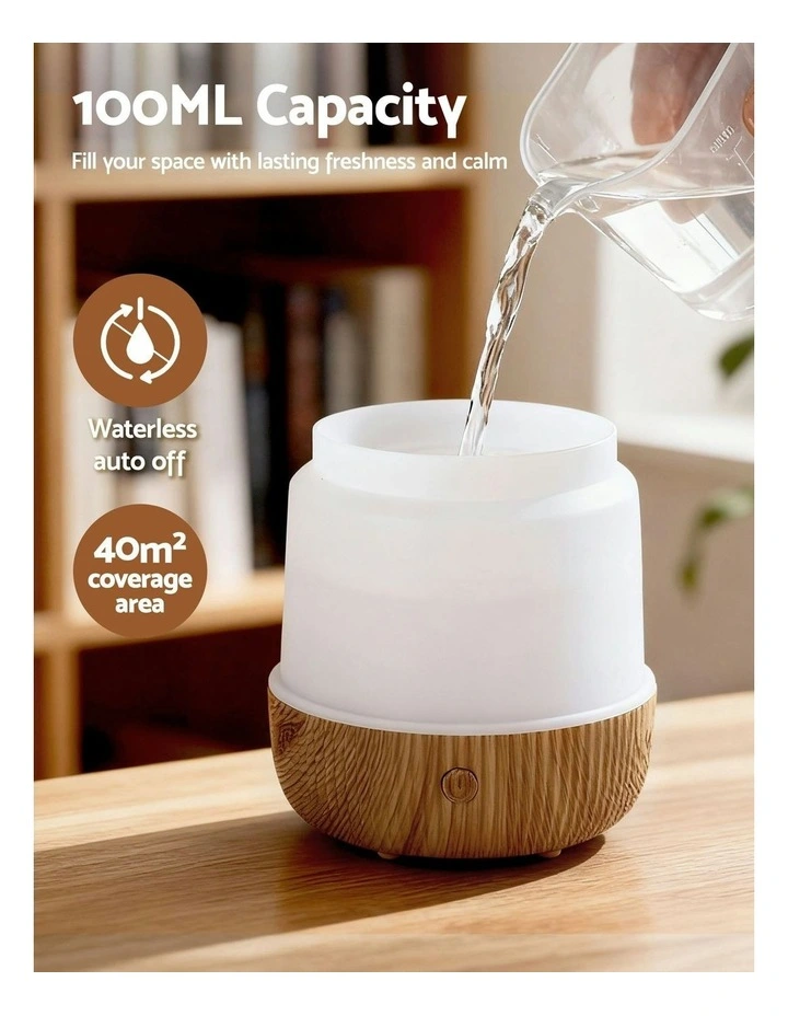 LED Lights Ultrasonic Aroma Diffuser 100ml image 7