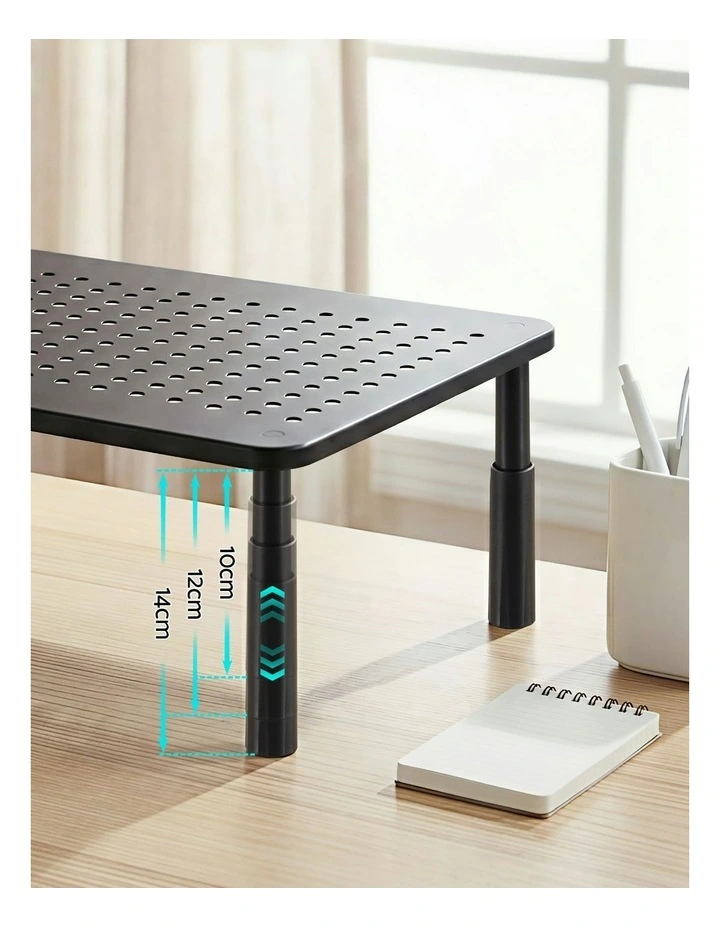 3 Height Adjustable Monitor Stand in Black image 5