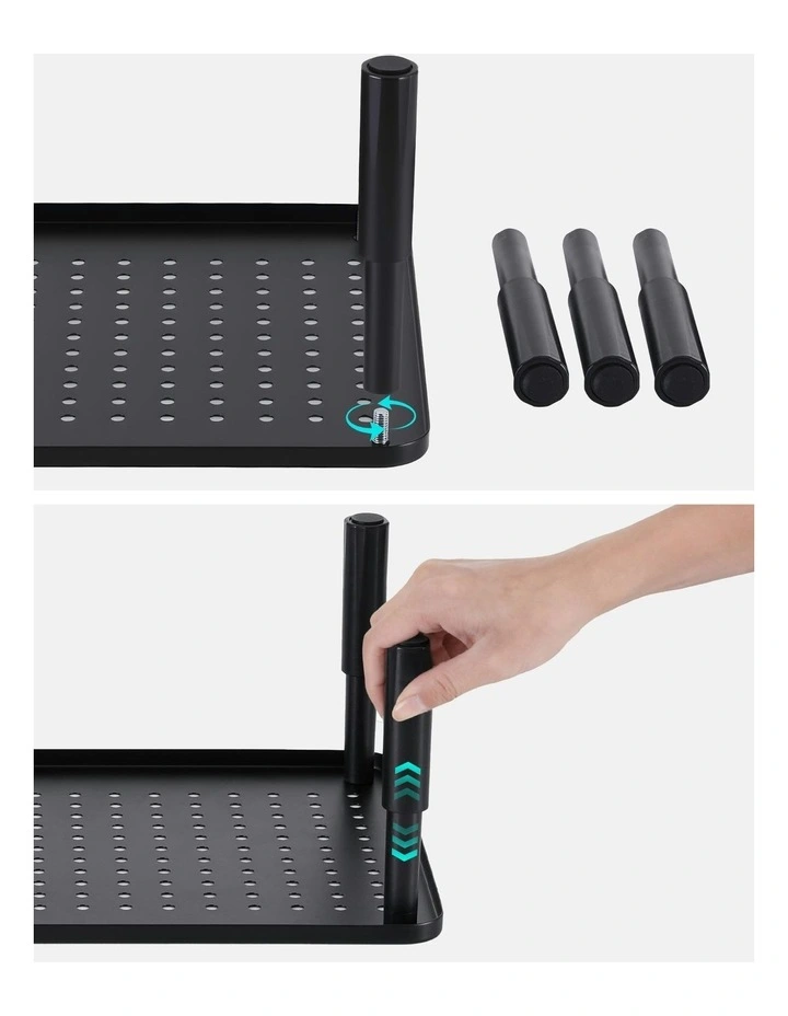 3 Height Adjustable Monitor Stand in Black image 6