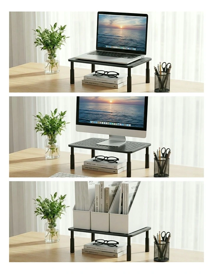 3 Height Adjustable Monitor Stand in Black image 7