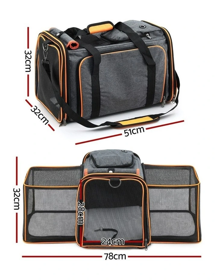 Premium Pet Travel Bag in Grey image 4