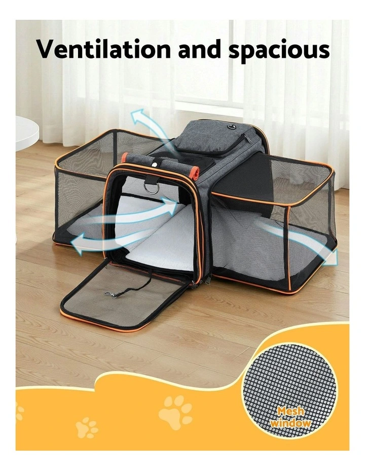 Premium Pet Travel Bag in Grey image 5