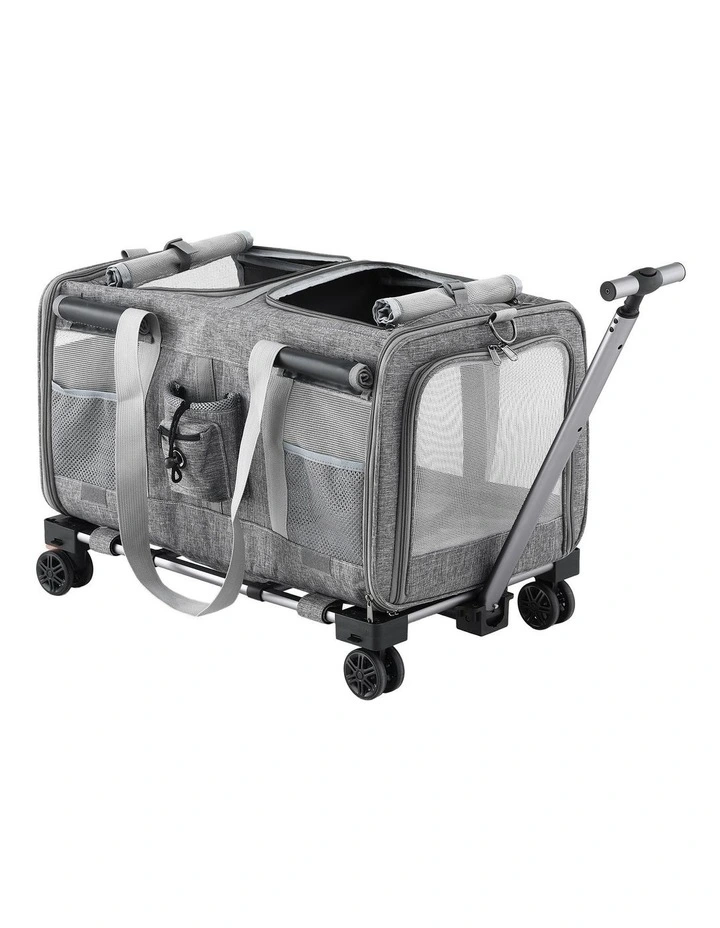 Premium Pet Trolley Carrier in Grey image 1