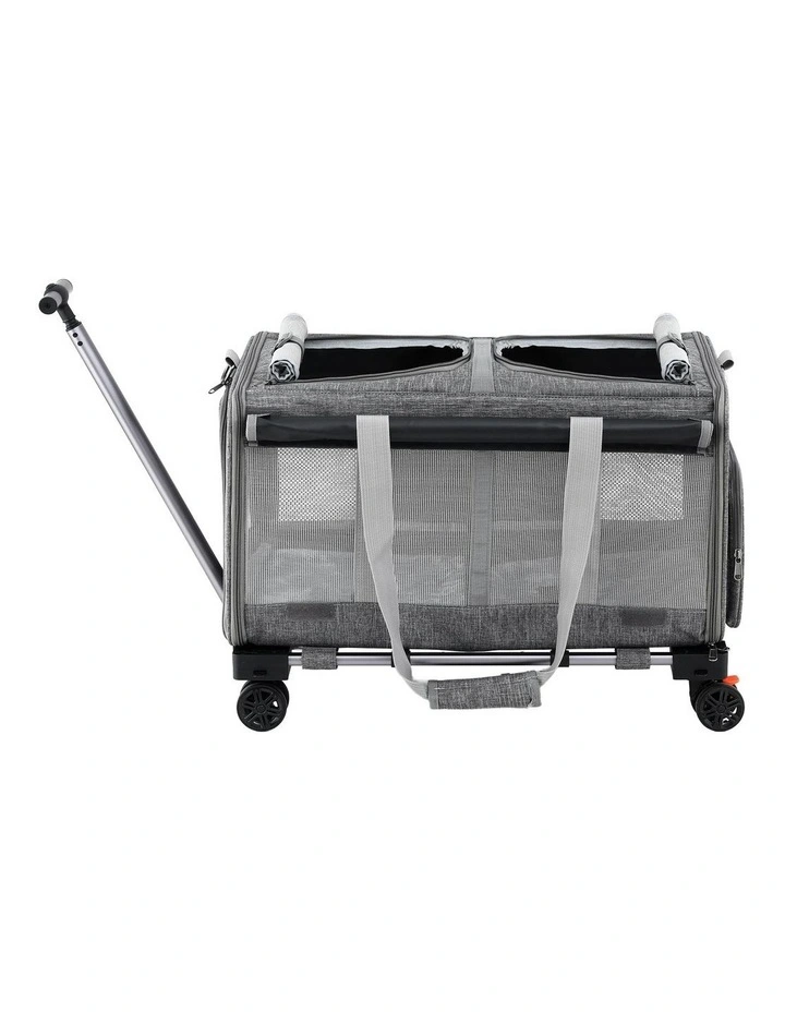 Premium Pet Trolley Carrier in Grey image 2