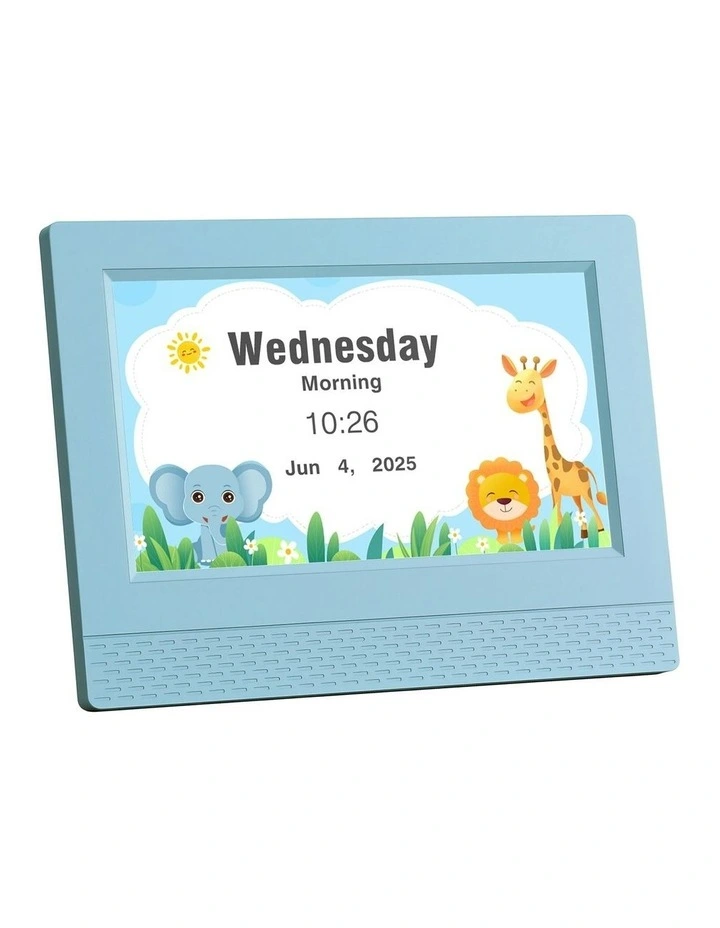 LCD Sleep Trainer Clocks 7 Inch in Blue image 1