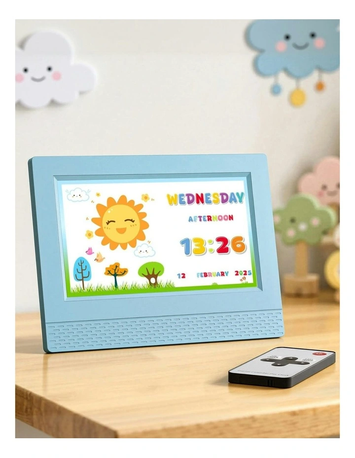 LCD Sleep Trainer Clocks 7 Inch in Blue image 3