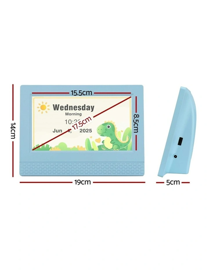 LCD Sleep Trainer Clocks 7 Inch in Blue image 4