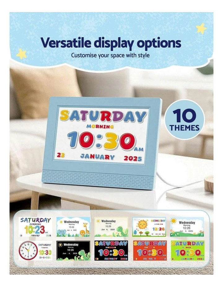 LCD Sleep Trainer Clocks 7 Inch in Blue image 6