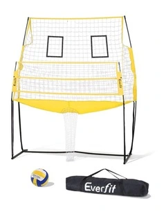 Free-standing Adjustable Height Portable Volleyball Net 8ft in Multi
