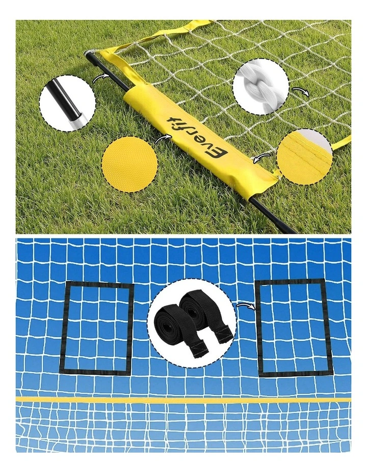 Free-standing Adjustable Height Portable Volleyball Net 8ft in Multi image 7