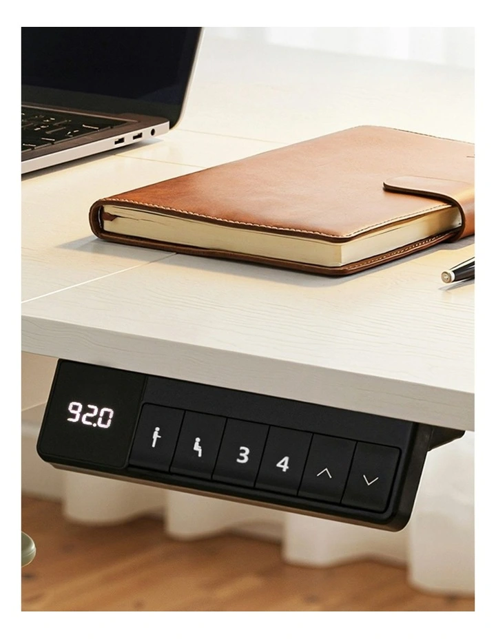 Adjustable Height Electric Standing Desk 140cm in White image 5