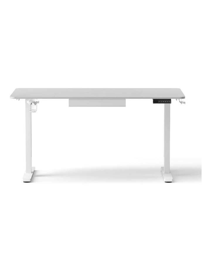 Adjustable Height Electric Standing Desk 140cm in White image 7