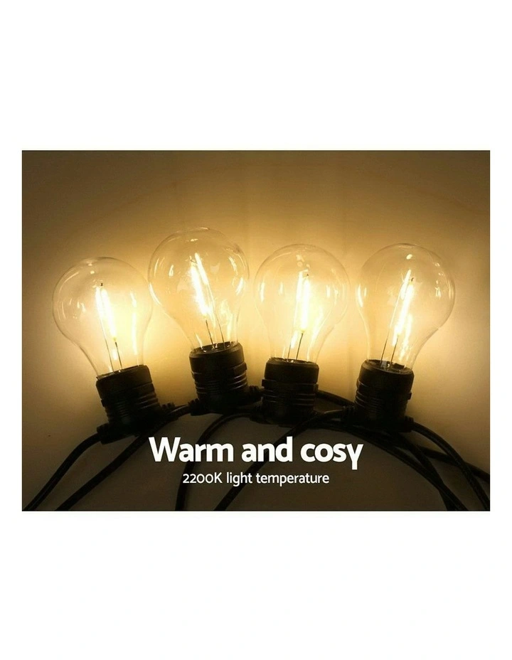 Jingle Jollys Festoon String Lights LED 68m in Black image 6