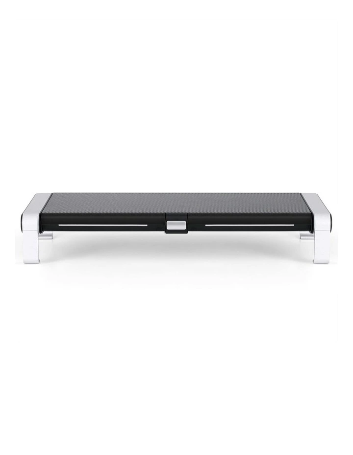 RGB Monitor Stand with USB Hub Desk Organiser Charging Stand Computer Stand in Black image 2