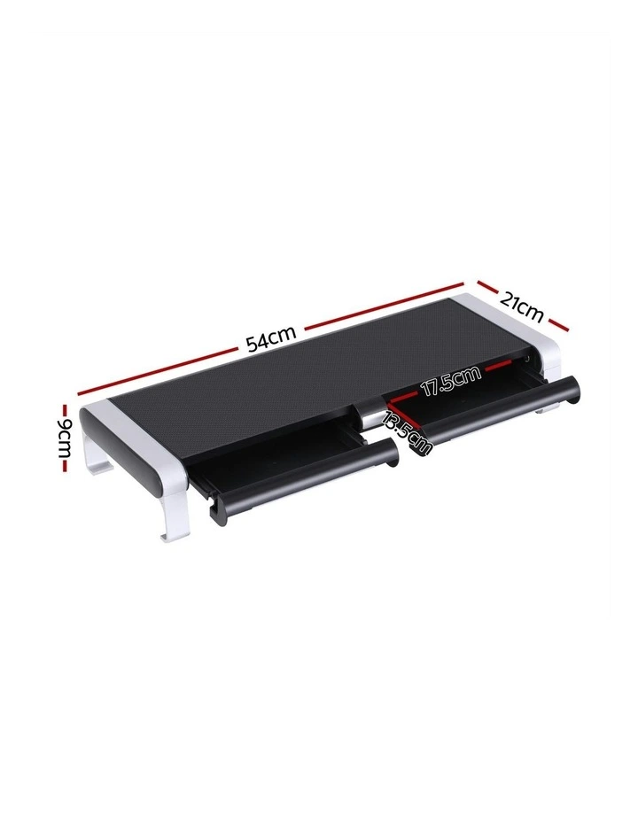 RGB Monitor Stand with USB Hub Desk Organiser Charging Stand Computer Stand in Black image 4