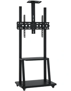 Universal Mobile Adjustable Height TV Stand with Wheels 32-70 in Black