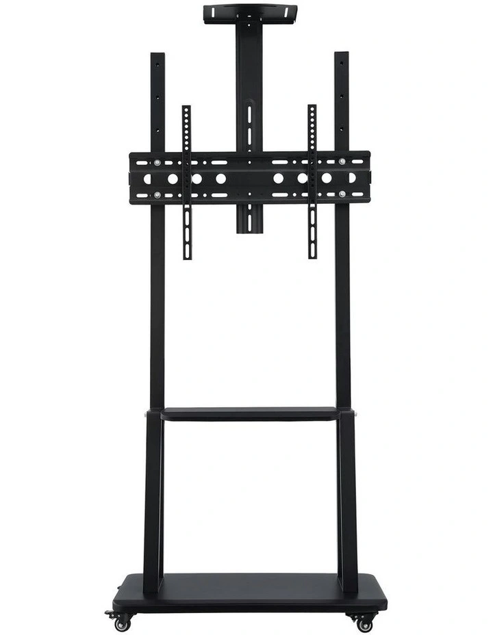 Universal Mobile Adjustable Height TV Stand with Wheels 32-70 in Black image 2