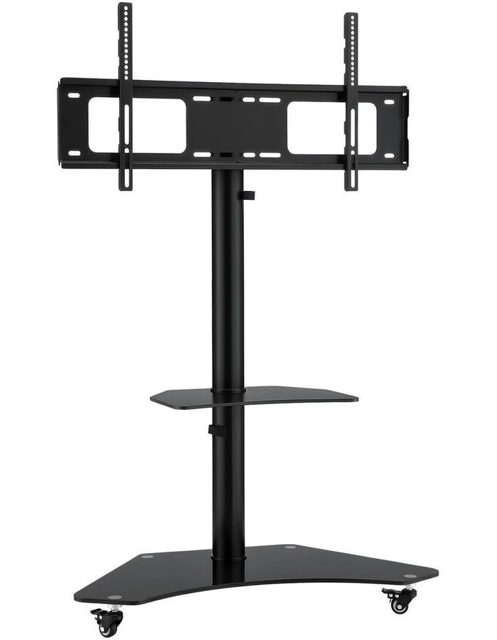 Mount Bracket Universal Adjustable Height with Wheels TV Stand 40-100 in Black image 1