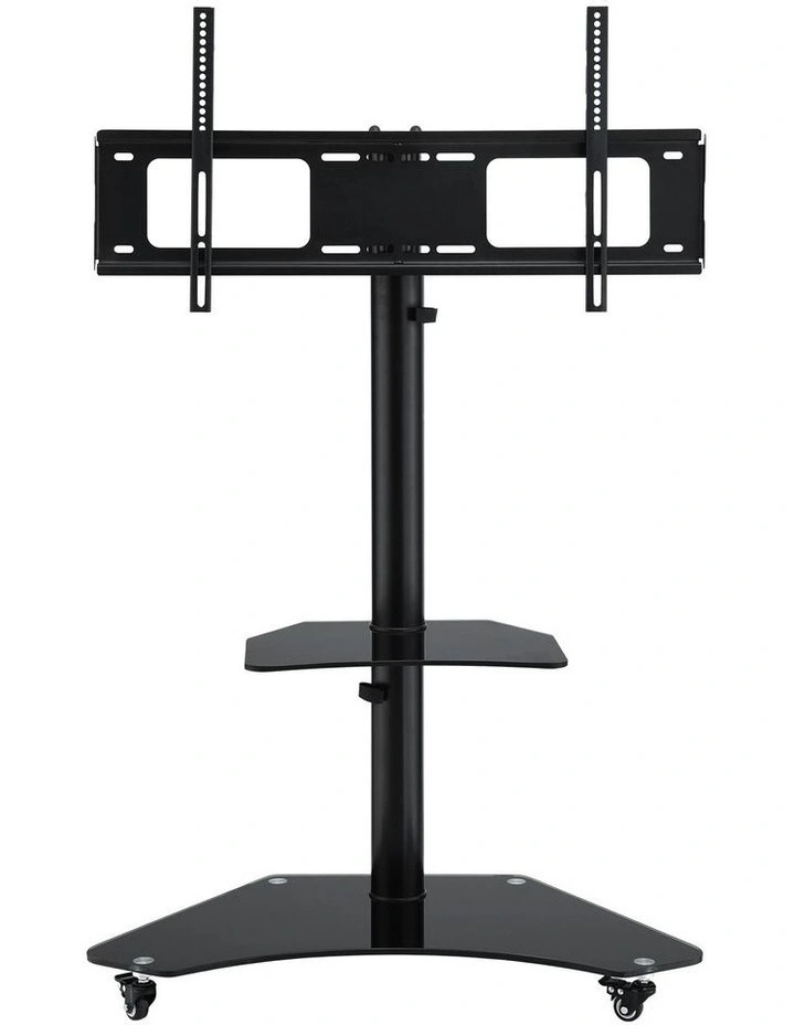 Mount Bracket Universal Adjustable Height with Wheels TV Stand 40-100 in Black image 2