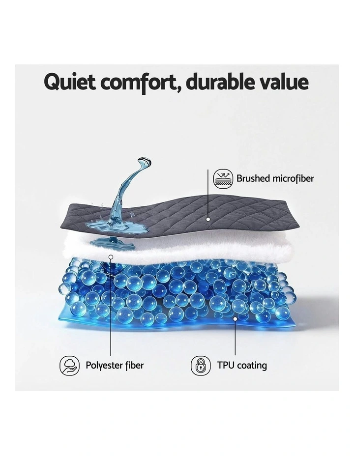 Microfiber Fit Single Water-Resistant Mattress Protector 35cm 360 in Grey image 5