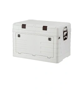 Foldable Camping Collapsible Bins Organizer Outdoor Storage Box 80L in Beige