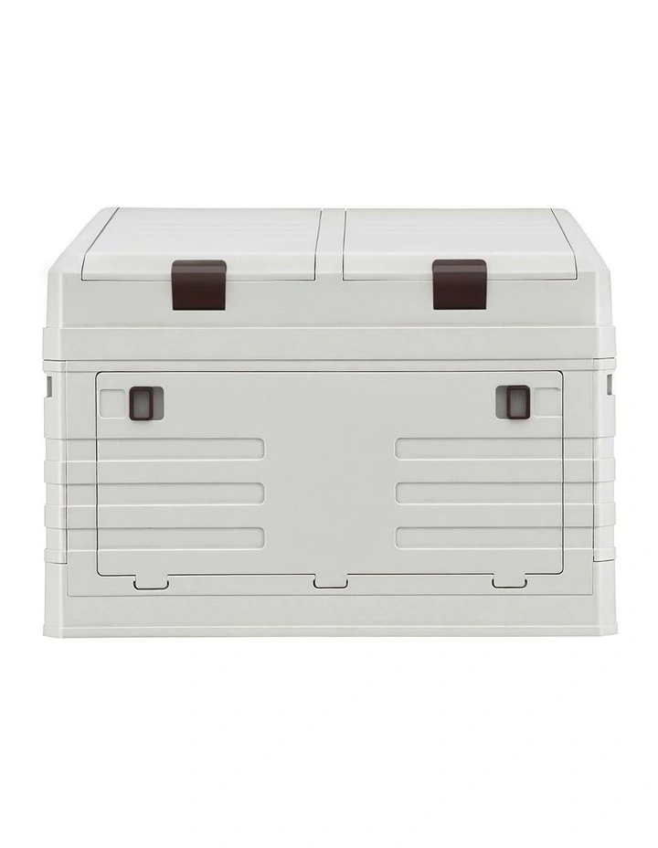 Foldable Camping Collapsible Bins Organizer Outdoor Storage Box 60L in Beige image 2