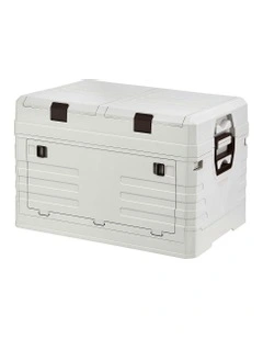 Foldable Camping Collapsible Bins Organizer Outdoor Storage Box 40L in Beige