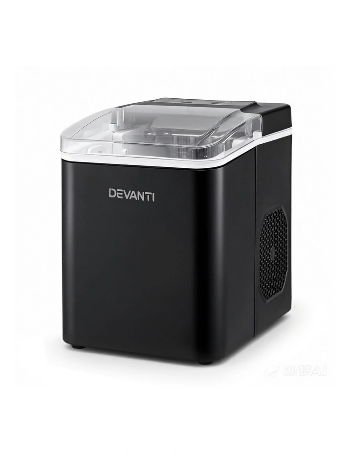 Ice Maker Machine Portable 12kg Countertop with Self Cleaning 1.2L in Black image 1