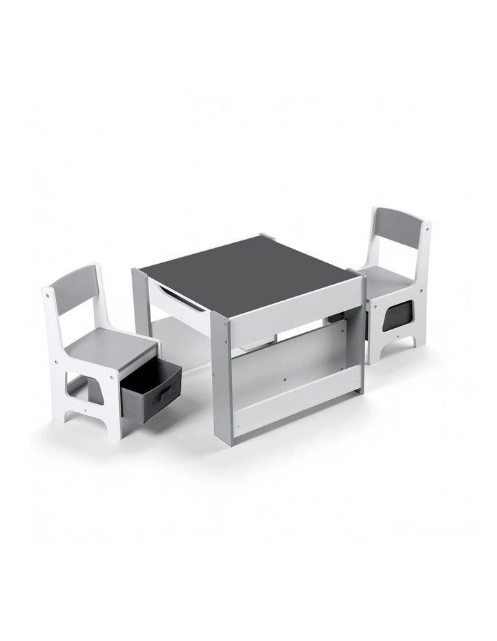 4-in-1 Table And Chairs Set in Grey image 1