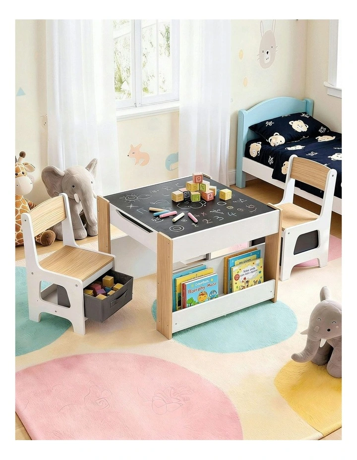 4-in-1 Table And Chairs Set in Natural image 3