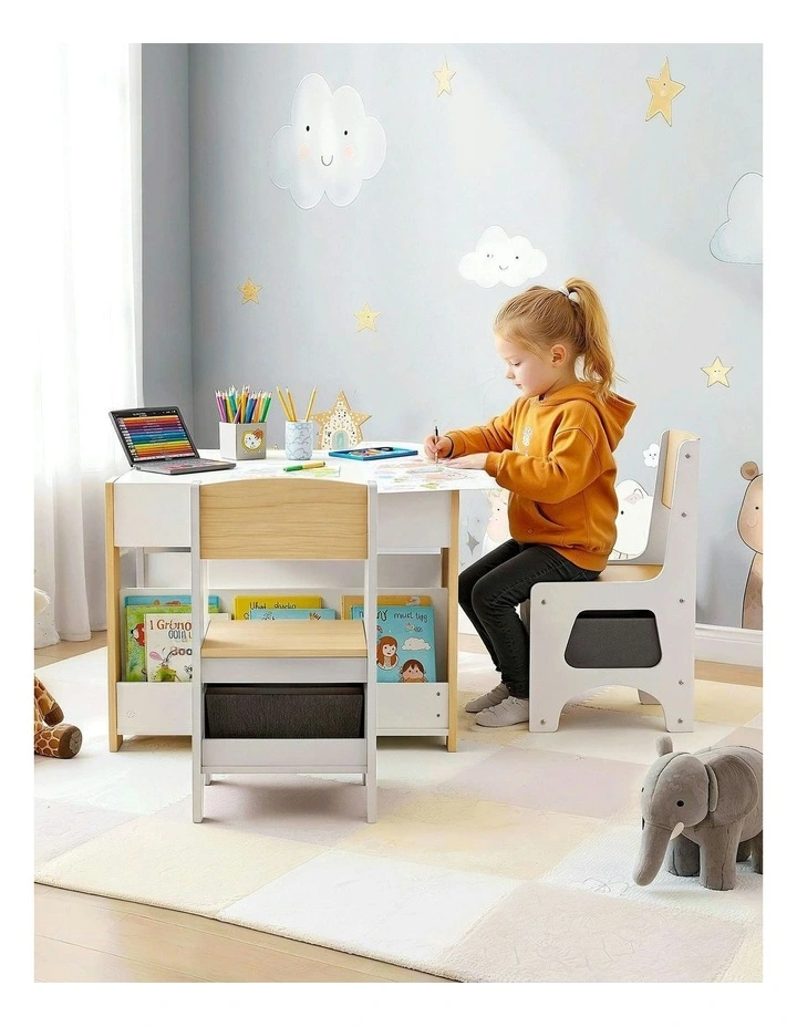 4-in-1 Table And Chairs Set in Natural image 5