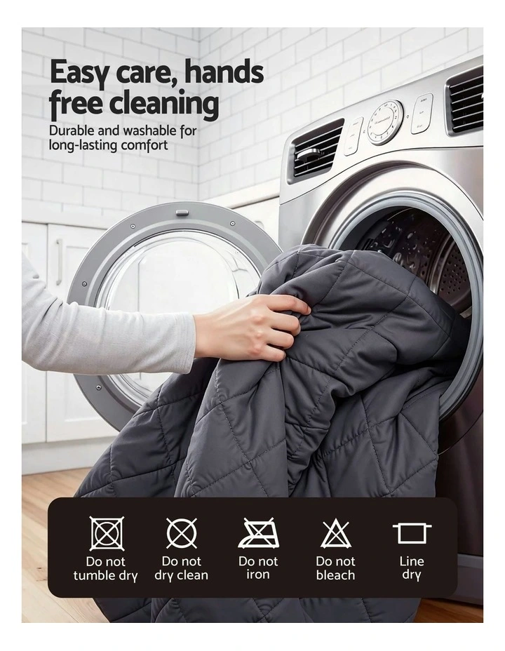 360 Fit Double Water-Resistant Microfiber Mattress Protector in Grey image 7