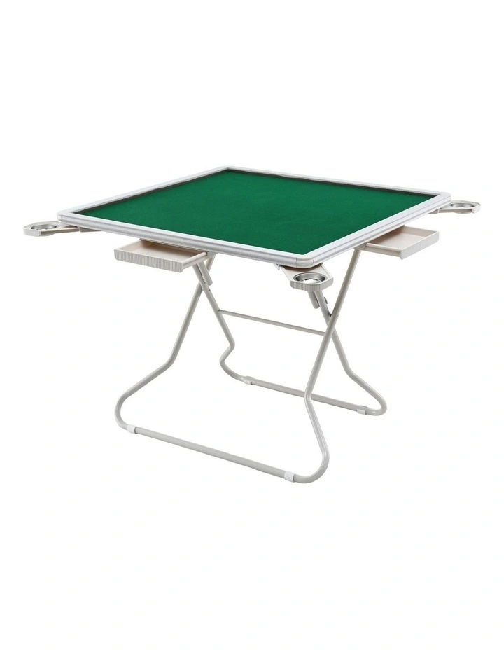 Folding Mahjong Table With 4 Drawers And Cup Holders image 1