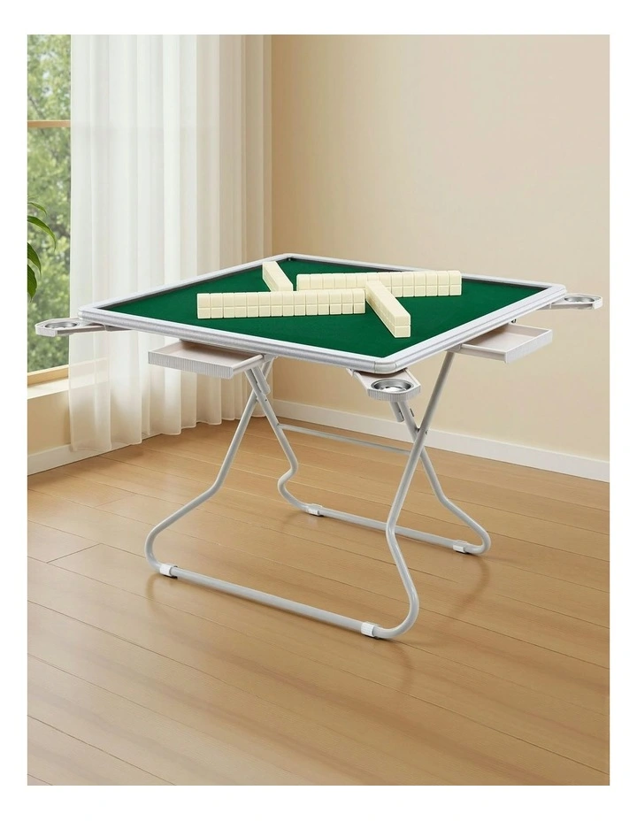 Folding Mahjong Table With 4 Drawers And Cup Holders image 3