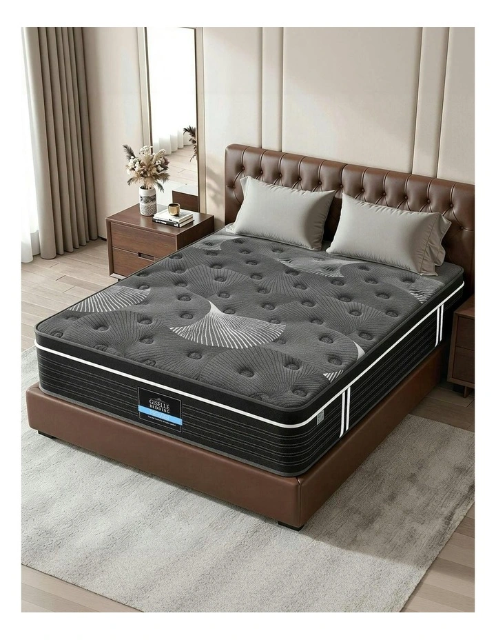 Mattress Graphene Memory Foam Medium Firm Euro Top Mattresses Queen 35cm in Grey image 3