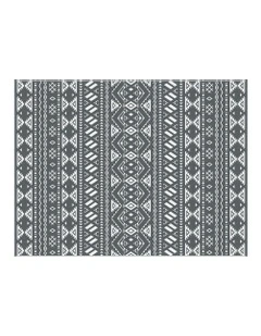 Large Carpet Reversible Area Mat Outdoor Rugs 274x366cm in Grey
