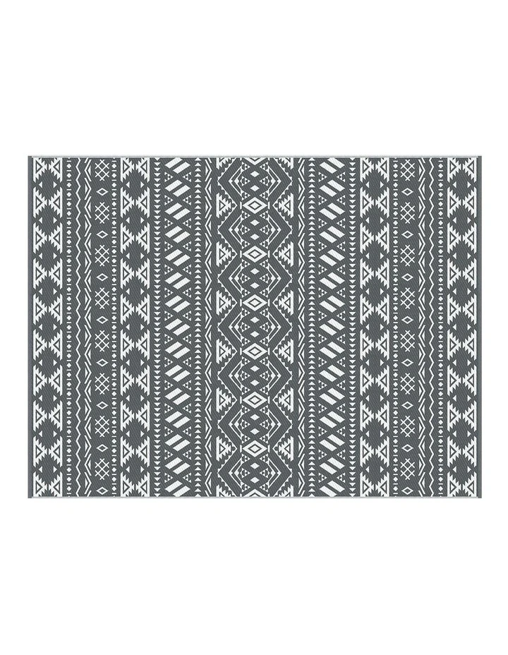 Large Carpet Reversible Area Mat Outdoor Rugs 274x366cm in Grey image 1