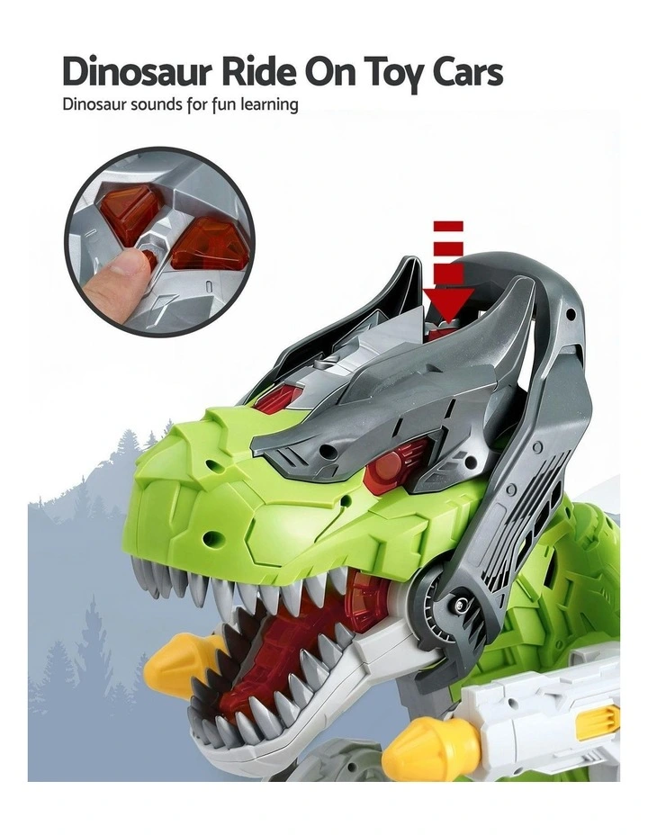 Dinosaur Ride On Push Car Toy with Spray Function Indoor Outdoor Toys image 5