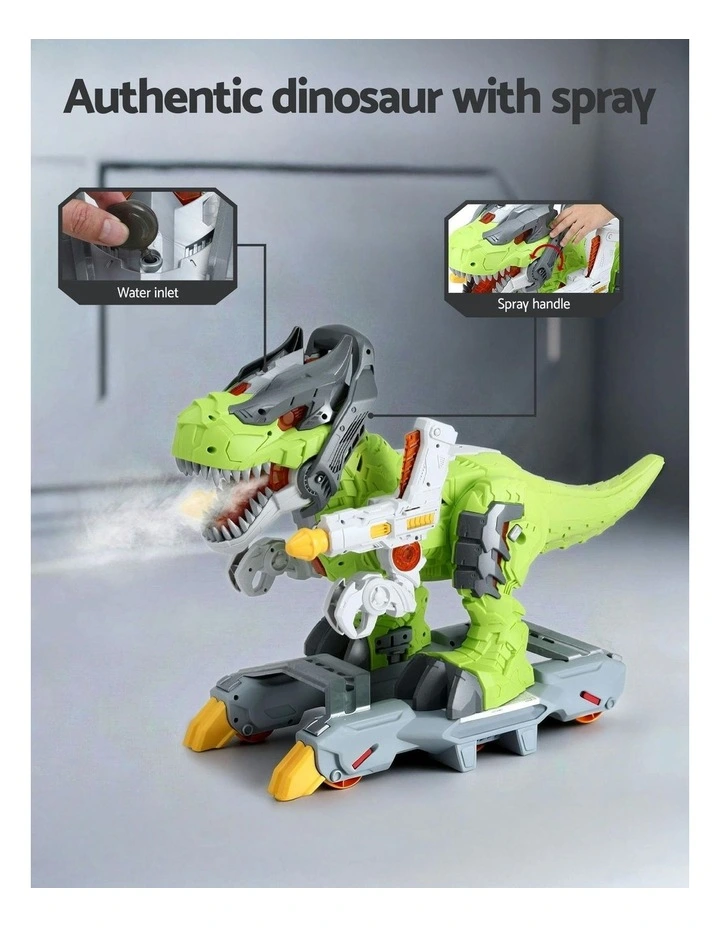 Dinosaur Ride On Push Car Toy with Spray Function Indoor Outdoor Toys image 6