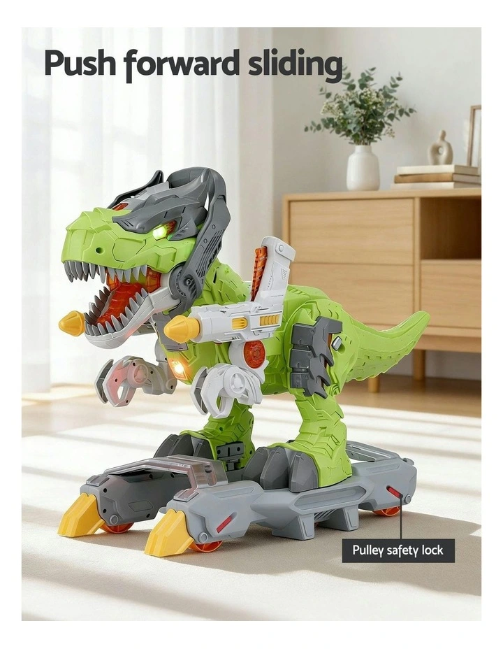 Dinosaur Ride On Push Car Toy with Spray Function Indoor Outdoor Toys image 7