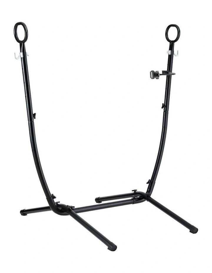 Hammock Chair Stand Iron Frame with Phone Holder in Black image 2