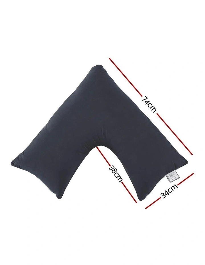 V Shape Pillow Boomerang Nursing Body Cushion in Grey image 3