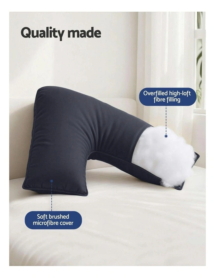 V Shape Pillow Boomerang Nursing Body Cushion in Grey image 5