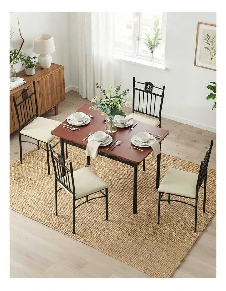 Dining Table And Chairs Set of 5 in Multi image 3