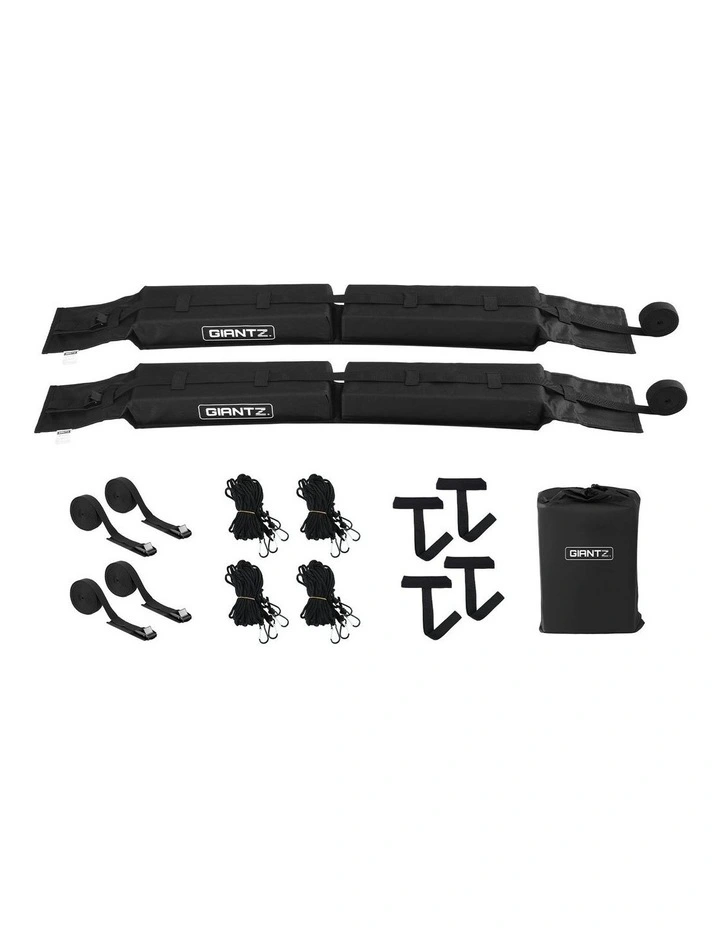 Universal Soft Roof Rack Kayak Pads for Surfboard SUP Portable Roof Bars in Black image 2