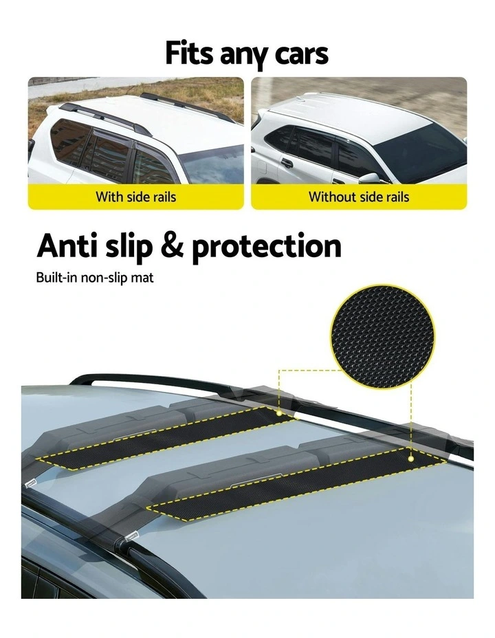 Universal Soft Roof Rack Kayak Pads for Surfboard SUP Portable Roof Bars in Black image 5