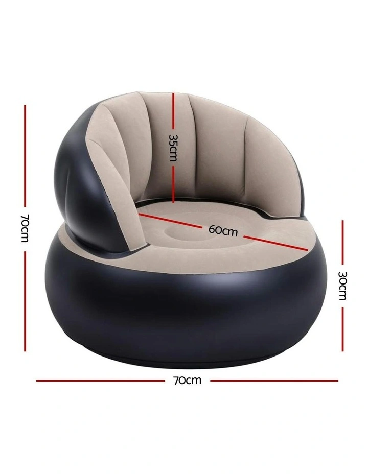 Blow Up  Air Folding Inflatable Sofa in Black image 4